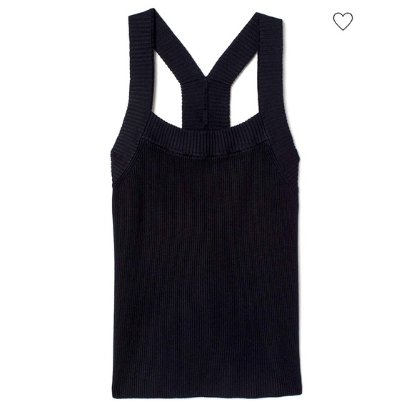 H & M Black NWT Rib Knit Top size L - Picture 2 of 14